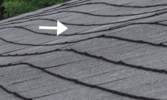 visible dips on roof decking
