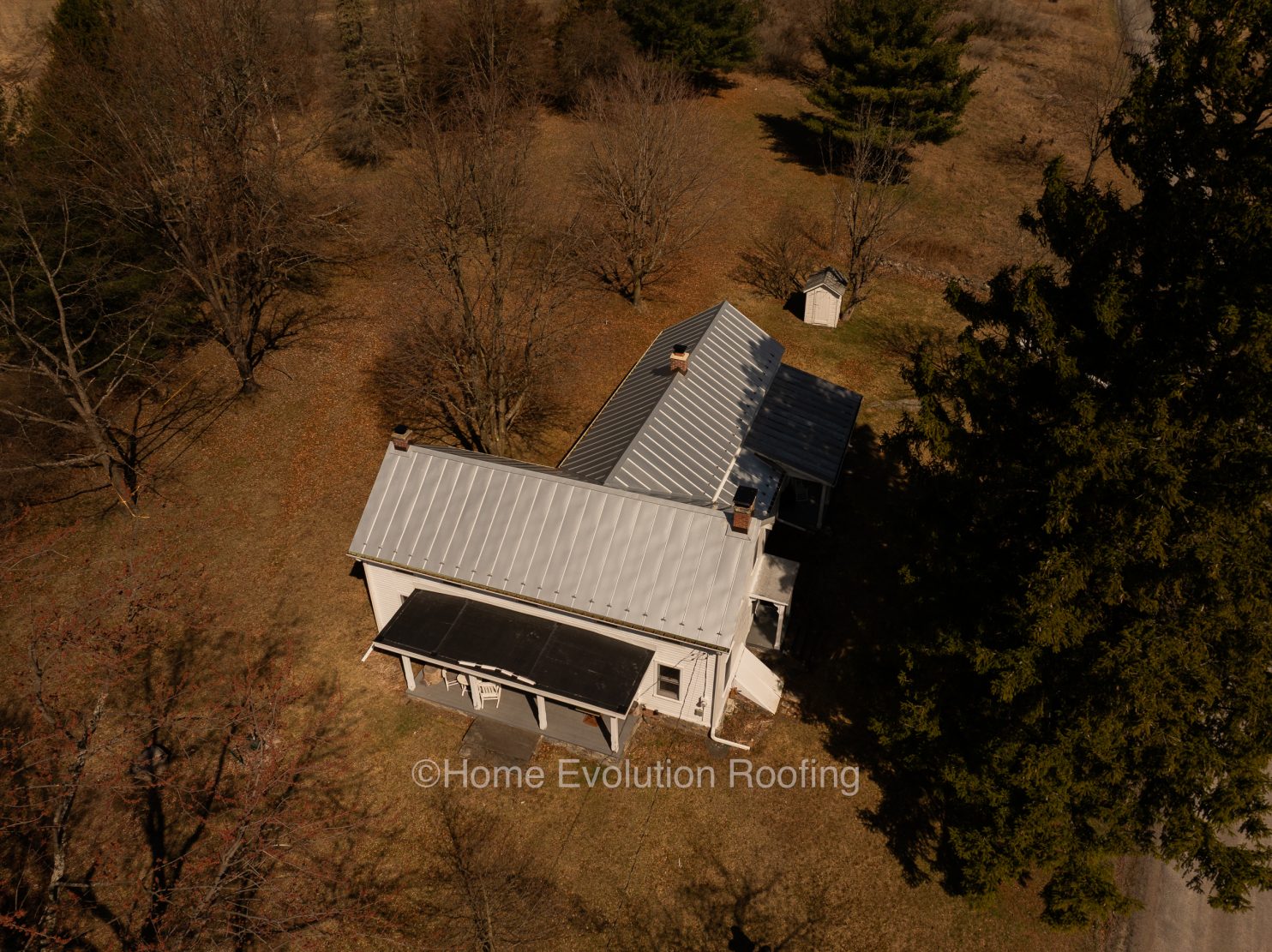 Steel roof on home in Troy NY