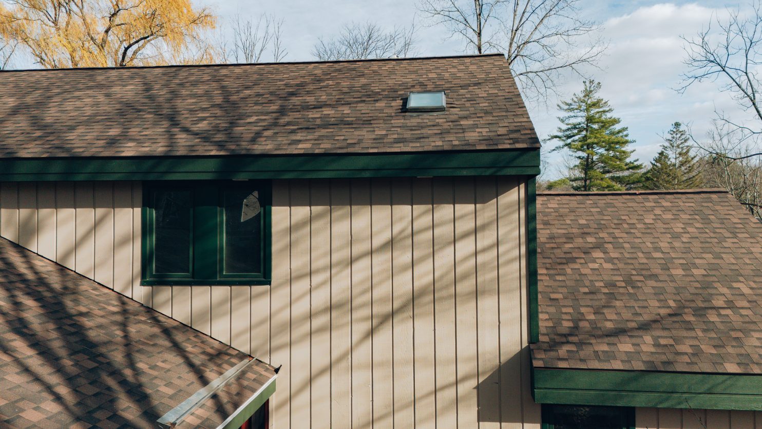 New skylight installed on a roof in Chatham, NY home