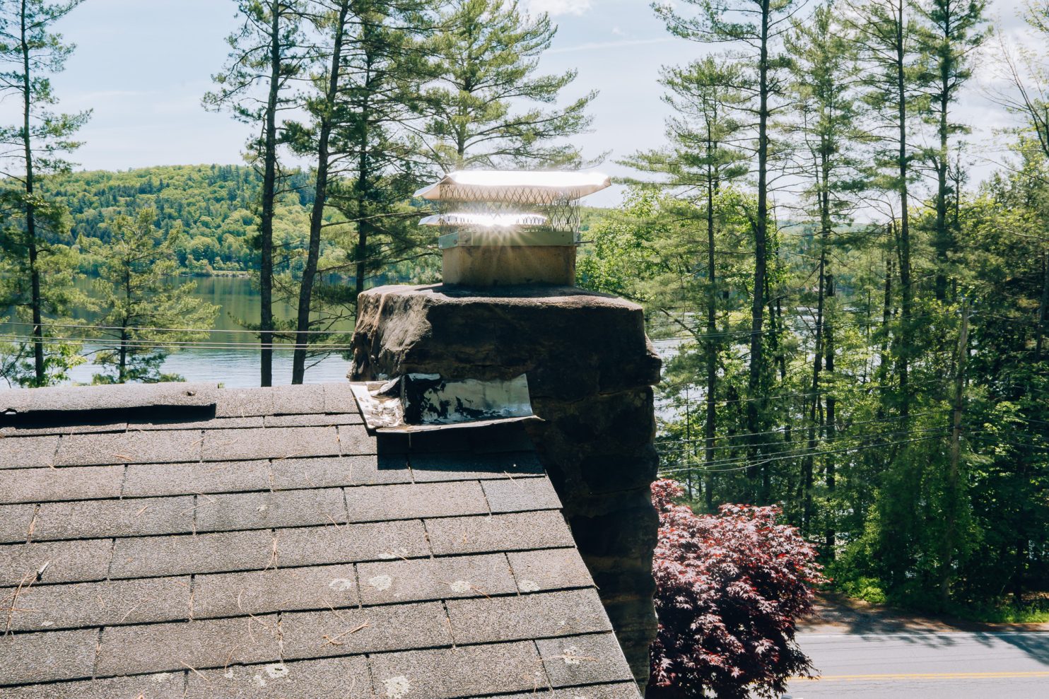 Chimney repair work on brick home in Ancram NY