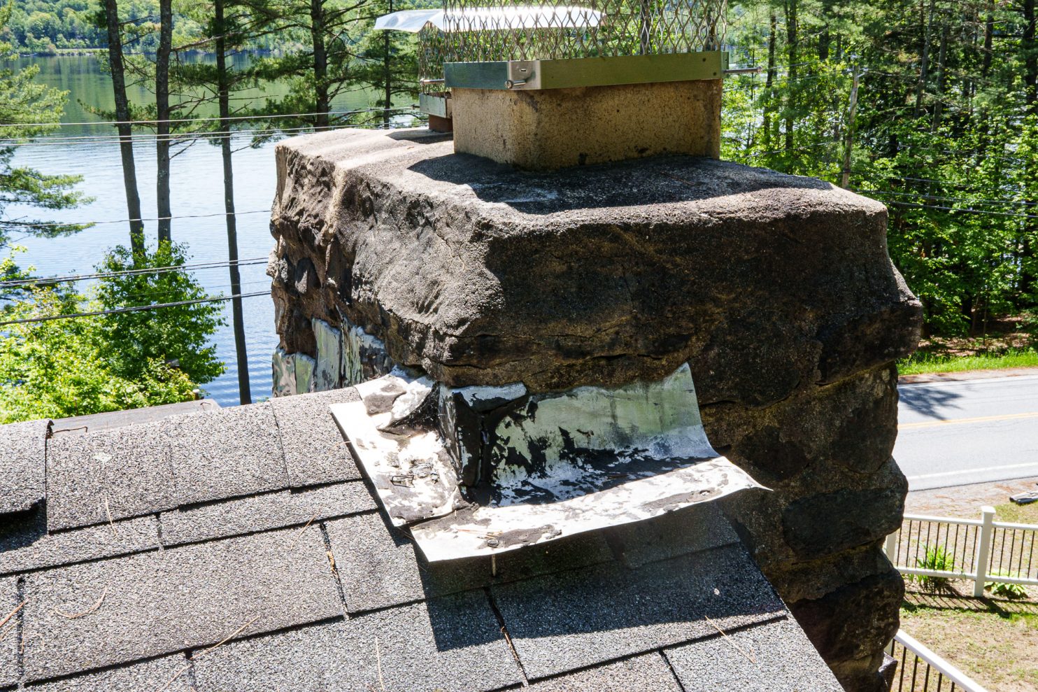 Chimney rebuild in progress on historic Catskill home