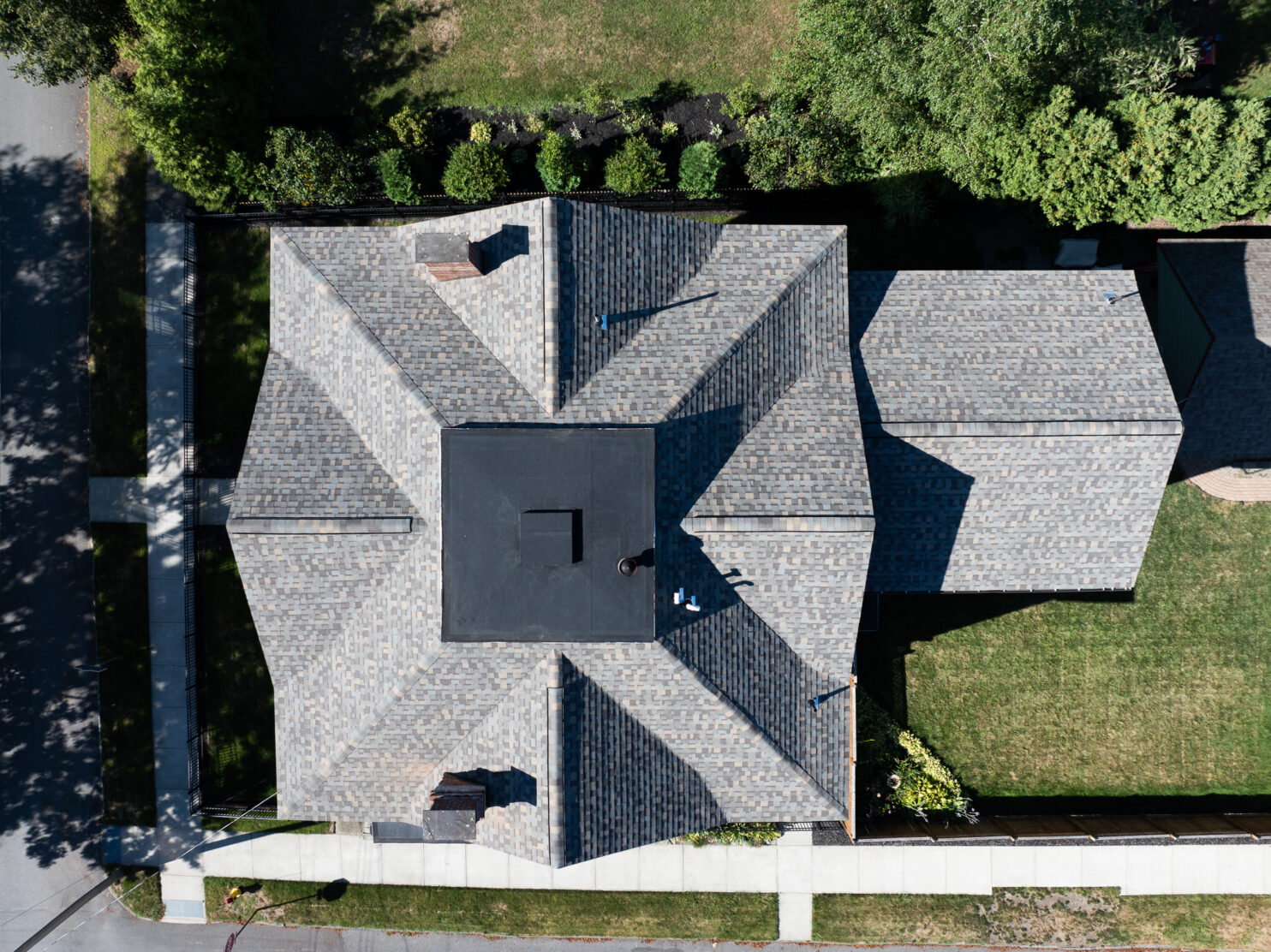 Roofers working on a historic home roof in Rhinebeck NY