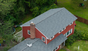 Storm-damaged roof replacement in Rhinebeck, NY, ensuring lasting durability.
